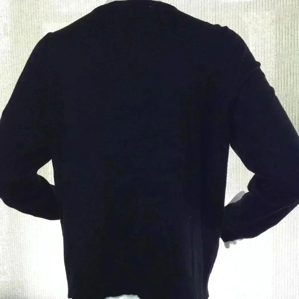 Debbie Morgan BLACK Embellished Cardigan - L. Festive, Demure, Rosettes, Classy - Picture 3 of 6